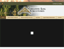 Tablet Screenshot of creativelogstructures.com